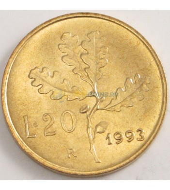 Италия 1993 20 лир