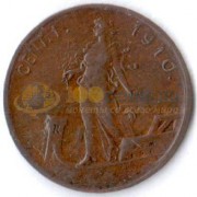 Италия 1910 1 чентезимо (km 40)