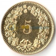 Швейцария 1981-2016 5 раппенов