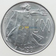Сан-Марино 1981 100 лир Мир
