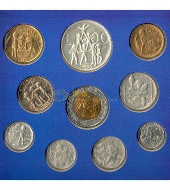 Сан-Марино 1995 набор 10 монет (буклет)