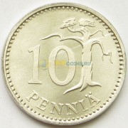 Финляндия 1983 10 пенни (алюминий)