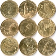 Польша набор 9 монет 2005-2014 Животные