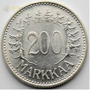 Финляндия 1958 200 марок (серебро)