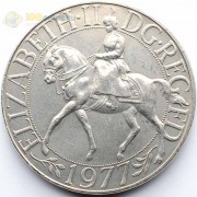 Великобритания 1977 25 пенсов Серебряный юбилей