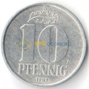 ГДР 1989 10 пфеннигов