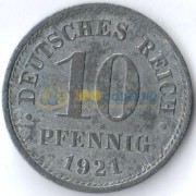 Германия 1921 10 пфеннигов
