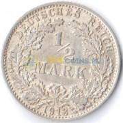 Германия 1913 1/2 марки A (VF-XF)