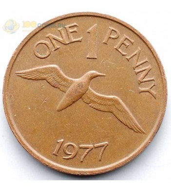 Гернси 1977 1 пенни Северная олуша