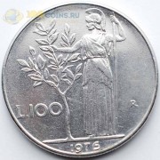 Италия 1976 100 лир Богиня мудрости Минерва