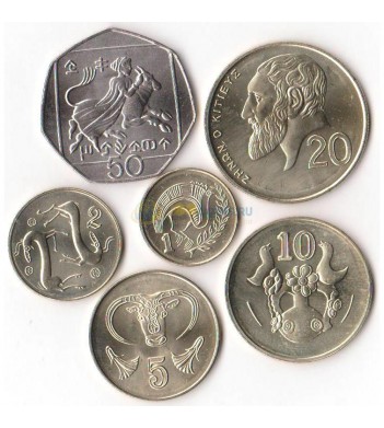Кипр 2004 набор 6 монет