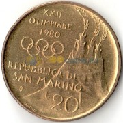 Сан-Марино 1980 20 лир Олимпийские игры