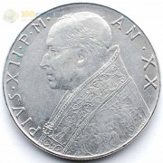 Ватикан 1958 100 лир Пий XII
