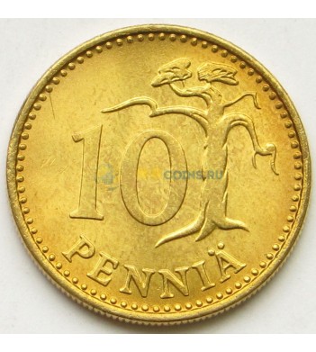 Финляндия 1980 10 пенни (алюминиевая бронза)
