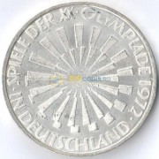 ФРГ 1972 10 марок Олимпиада эмблема (серебро)