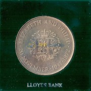 Великобритания 1972 25 пенсов Серебряная свадьба