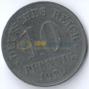 Германия 1920 10 пфеннигов