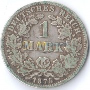 Германия 1875 1 марка E (F)