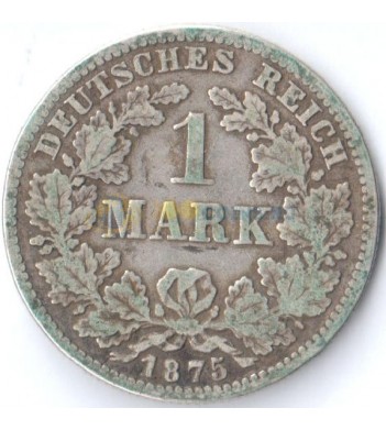 Германия 1875 1 марка E (F)