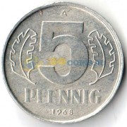 Германия 1968 5 пфеннигов