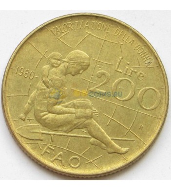 Италия 1980 200 лир ФАО