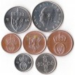 Норвегия 1972-1996 набор 7 монет