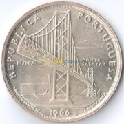 Португалия 1966 20 эскудо Мост Салазара (серебро)