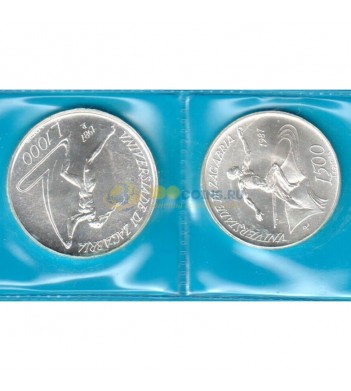 Сан-Марино 1987 500 и 1000 лир Универсиада (серебро)