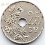 Бельгия 1927 25 сантимов BELGIQUE