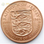 Джерси 1966 1/12 шиллинга Битва при Гастингсе