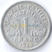 Франция 1942 1 франк