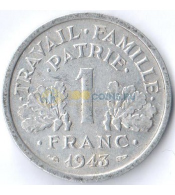 Франция 1942-1944 1 франк