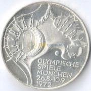 ФРГ 1972 10 марок Олимпиада в Мюнхене (серебро)