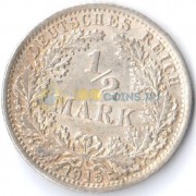 Германия 1915 1/2 марки A (VF-XF)