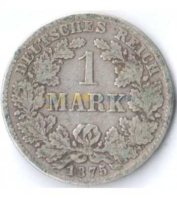 Германия 1875 1 марка D (F-VF)
