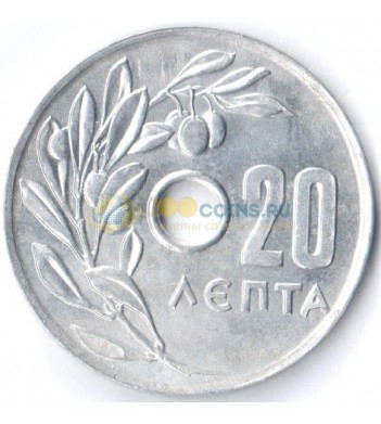 Греция 1966 20 лепта Оливковая ветвь