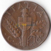 Италия 1936-1939 10 чентизимо (km 74)