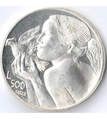 Сан-Марино 1973 500 лир Ребенок и голубь (серебро)