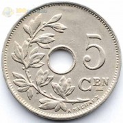 Бельгия 1927 5 сантимов BELGIE