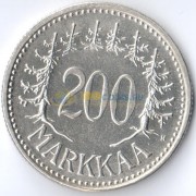Финляндия 1956 200 марок (серебро)