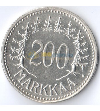 Финляндия 1956 200 марок (серебро)