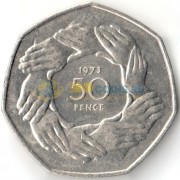 Великобритания 1973 50 пенсов Вступление в ЕЭС