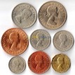 Великобритания 1954-1970 набор 8 монет