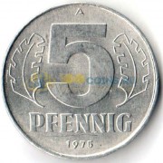 Германия 1975 5 пфеннигов