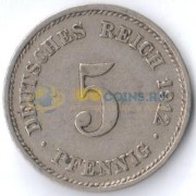 Германия 1890-1915 5 пфеннигов