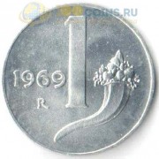 Италия 1969 1 лира