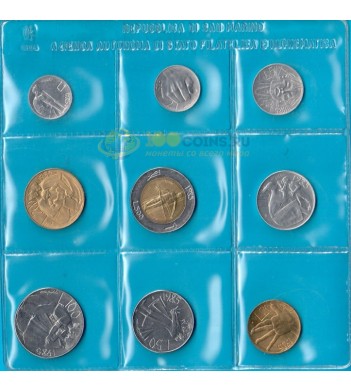 Сан-Марино 1985 набор 9 монет (запайка)