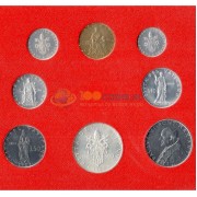 Ватикан 1963 набор 8 монет в буклете