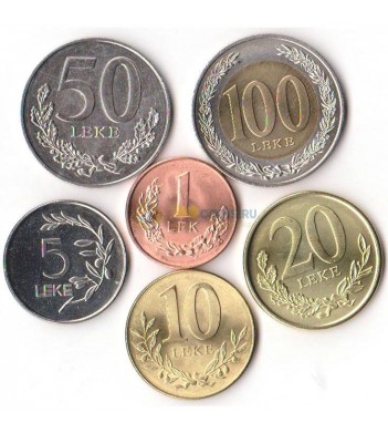 Албания 2000-2012 набор 6 монет