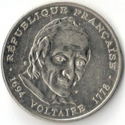 Франция 1994 5 франков Вольтер